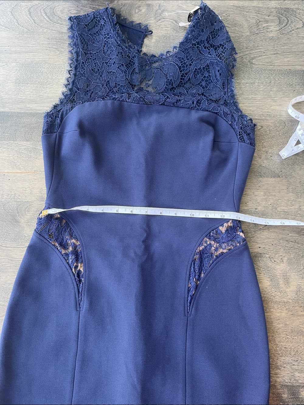 Emilio Pucci Navy Lace Yoke Sleeveless Dress - Picture 8 of 11